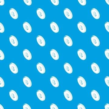 Round clothes button pattern vector seamless blue Stock Illustration