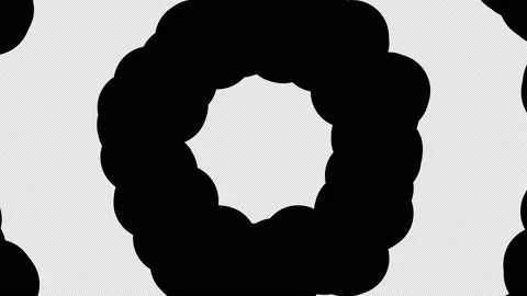 Round Cloudy cascade hole transition mask. Stock Footage 151924585