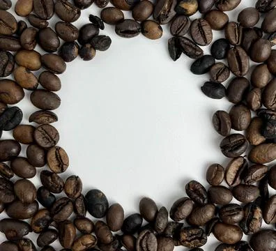 Round coffee beans frame Photos