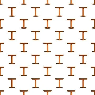 Round coffee table brown flat design pattern イラスト素材