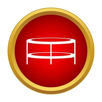 Round coffee table two tier icon drawing Illustrazione stock