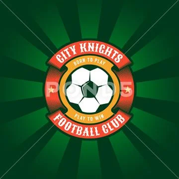 Round Color Football Logo Template