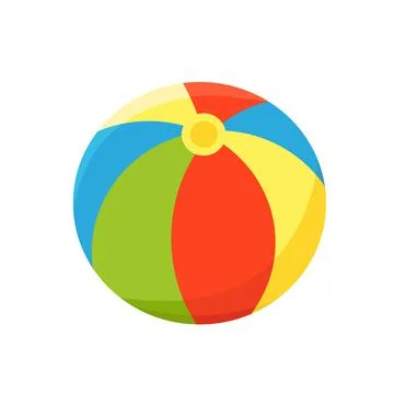 Round colored ball, big ball for children's games, children's toy, beach ball Stock Illustration