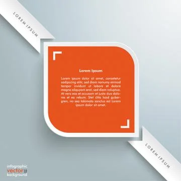 Round colored rectangle infographic Stock Illustration