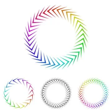 Round colorful cycle logo vector set 스톡 일러스트