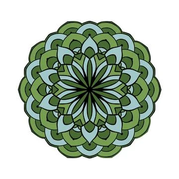 Round colorful mandala pattern. Vector boho illustration. Elegant ethnic deco Stock Illustration