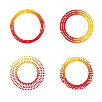 Round colorful shape. Vector banner icon set. Eps10 frames Illustrazione stock