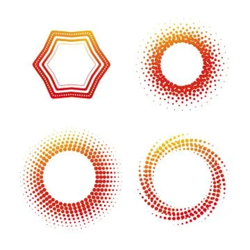 Round colorful shape. Vector banner icon set. Eps10 frames Stock Illustration