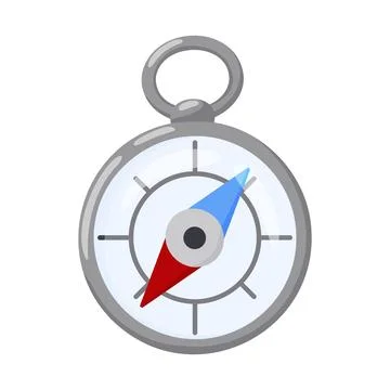 Round Compass Navigation Isolated Icon Stock Illustration