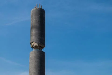 Round concrete column Stock Photos