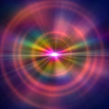 Round concrete tunnel with light ring Illustrazione stock