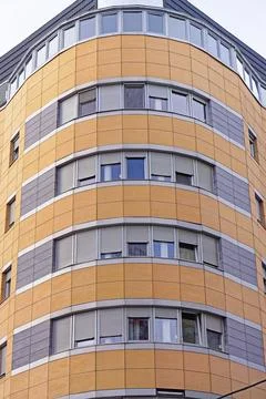 Round condo building Foto stock