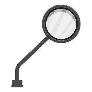 Round convex traffic mirror reflecting light on white background Stock Illustration