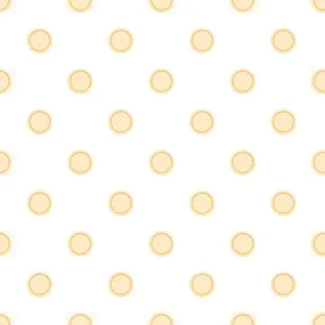 Round cookie biscuit pattern background with light yellow dots Stock Illustration