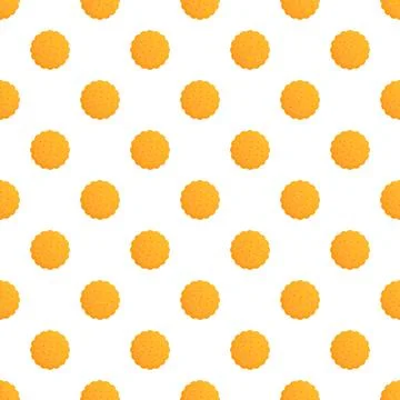 Round cookie biscuits creating a repeating tile pattern 库存插图