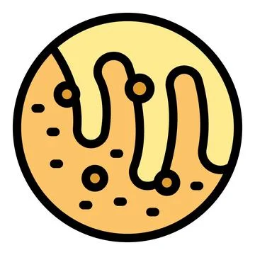 Round cookie covered with drizzling icing and chocolate chips Stock Illustration