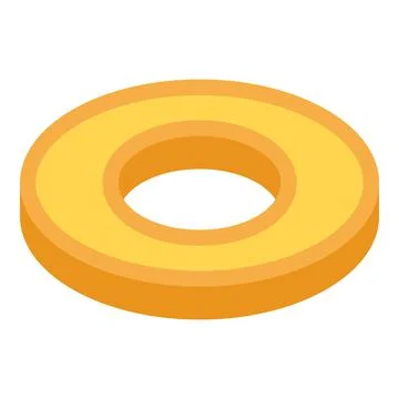 Round cookie icon, isometric style Stock Illustration