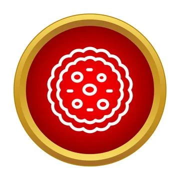Round cookie or cracker snack food icon Stock Illustration