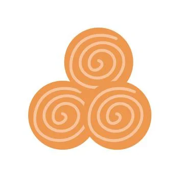 Round cookies on an isolated background. Appetizer or dessert. Design element Stock Illustration