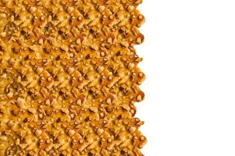 Round cookies with nuts Stock Photos