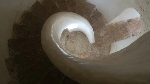 Round corridor in a monastery of the Catholic Church, Sucre, Bolivia Stock Footage 237526170