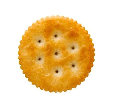 Round cracker isolated Stock Photos