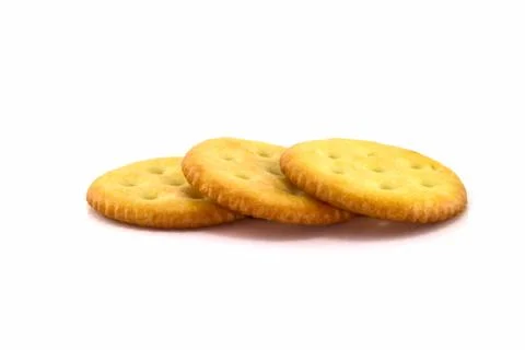 Round crackers Stock Photos
