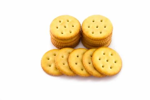 Round crackers Stock Photos