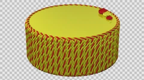 Round cream cake. 3D rendering. Stock Footage 64103571