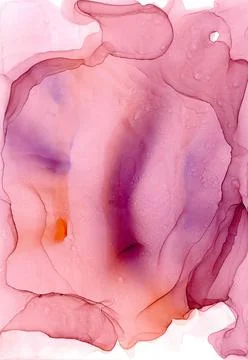 Round crimson cloud with violet light and optical illusion of depth Stock Illustration