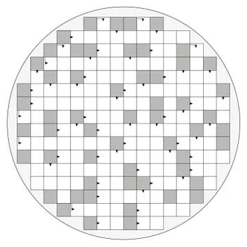 Round Crossword Pattern Arrows Circular Shape Empty Stock Illustration