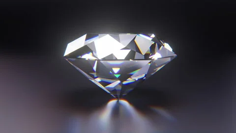 Round cut diamond rotation close up. Bright shining and sparkling clear crystal Stock Footage 169726380