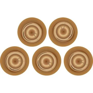 Round cut logs. Section of stumps. Vector illustration. Stock Illustration