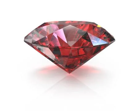 Round cut ruby Stock Illustration