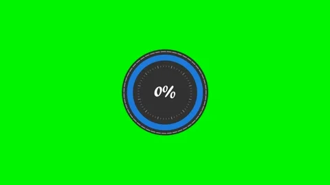 Round dark - blue graph on a green bg Video stock 201653377