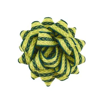 Round decorational bow isolated Stock Photos