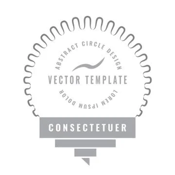 Round Decorative Border Frame with wavy line. Vector illustration. Stock Illustration