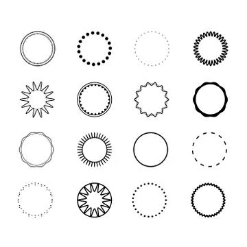 Round Decorative Border Frames for your design.Dotted circle concept Stock Illustration