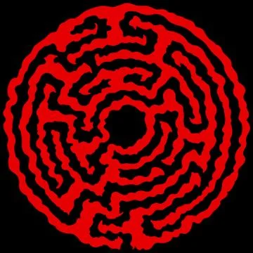 Round decorative maze Stock Illustration