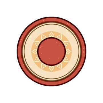 Round decorative pattern featuring a circle with hearts Stockillustratie