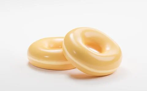 Round dessert bread with ring shape, 3d rendering. イラスト素材