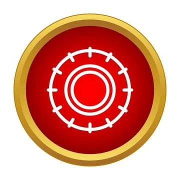 Round dial button icon for interface design Ilustração Stock