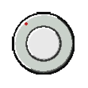 Round dial knob pixel art vector illustration Ilustração Stock