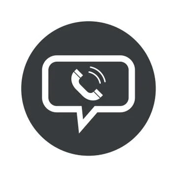 Round dialog calling icon 스톡 일러스트