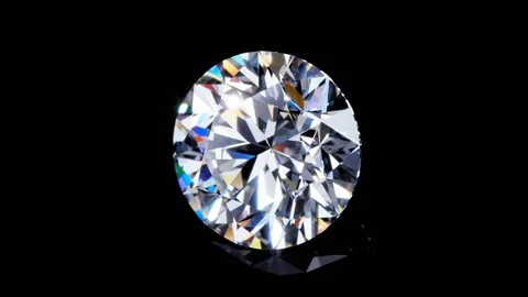 Round diamond It's not 3D, it's video shooting only. Stock Footage 86282053