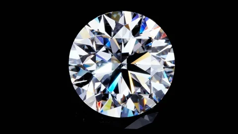 Round diamond It's not 3D, it's video shooting only Stock Footage