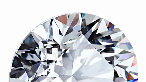 Round Diamond on white background, real video, not 3d. Stock Footage 89966863