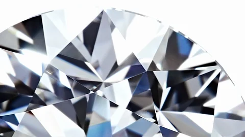 Round Diamond on white background, real video, not 3d. Stock Footage 89966909