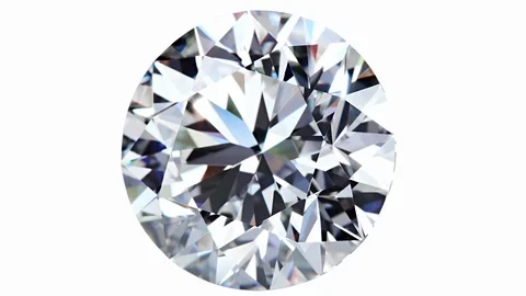 Round Diamond on white background, real video, not 3d. Stock Footage 89966918