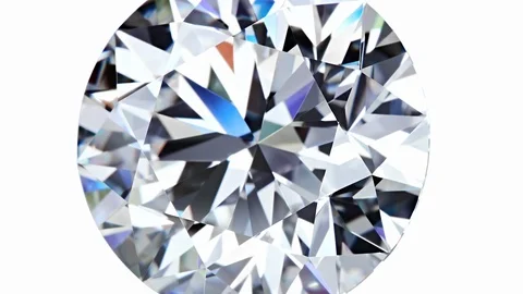 Round Diamond on white background, real video, not 3d. Stock Footage 89967019